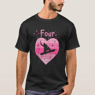 Kinder Mädchen Tochter Snowboarden Skiurlaub 4th b T-Shirt
