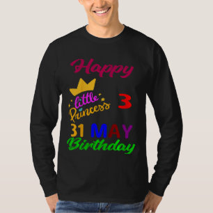 Kinder Mai Mädchen Geburtstag 31. Mai 3. Geburtsta T-Shirt
