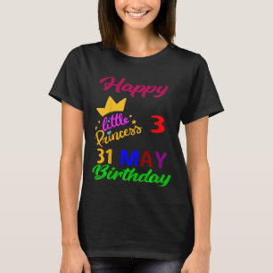 Kinder Mai Mädchen Geburtstag 31. Mai 3. Geburtsta T-Shirt