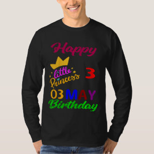 Kinder Mai Mädchen Geburtstag 3. Mai 3 Jahr T-Shirt