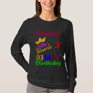 Kinder Mai Mädchen Geburtstag 3. Mai 3 Jahr T-Shirt
