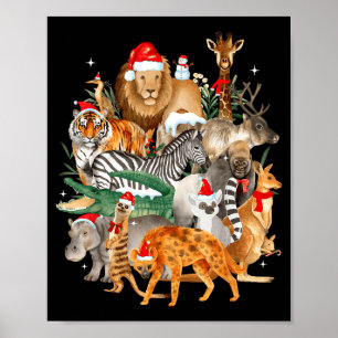 Kinder Männer Frauen Zoo Tag Wildtiere Tierliebhab Poster