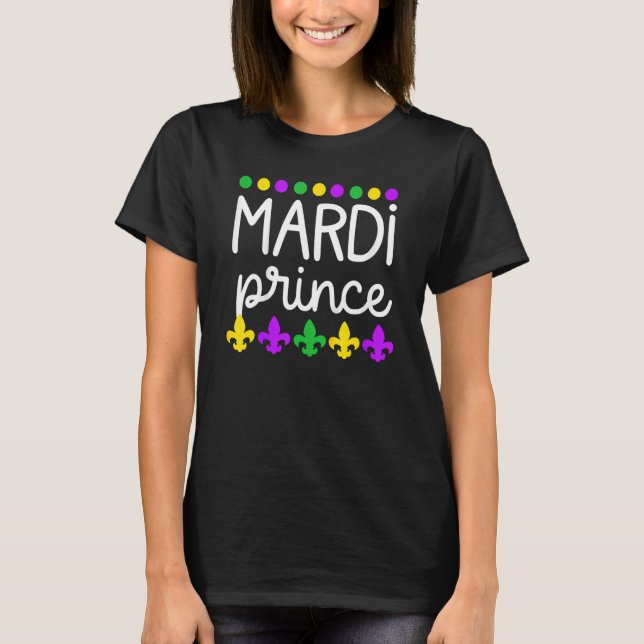 Kinder Mardi Gras für Kleinkinder Mardi Prince T-Shirt (Vorderseite)