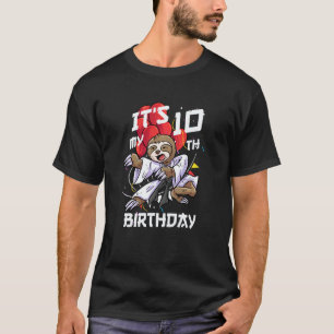 Kinder Mein 10. Geburtstag 10 Jahre alte Faultier T-Shirt