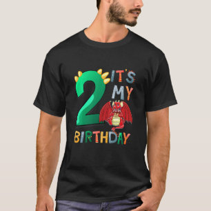 Kinder Mein 2. Geburtstagsdrache 2 Geburtstag 2 Ja T-Shirt