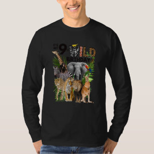 Kinder Mein 9. Wild Geburtstag Safari Animals Zoo T-Shirt