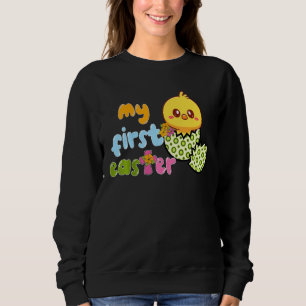 Kinder mein erstes Osteroster Hühnchen glücklich 1 Sweatshirt