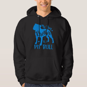 Kinder Mein großer Niedlicher Bruder ist ein Pitbu Hoodie