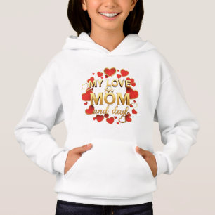 Kinder 'Meine Liebe für Mama und Vater' farbenfroh Hoodie