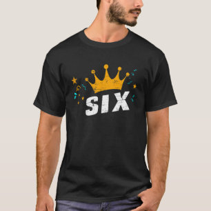 Kinder meinen 6. Geburtstag mit Krone und ich bin T-Shirt