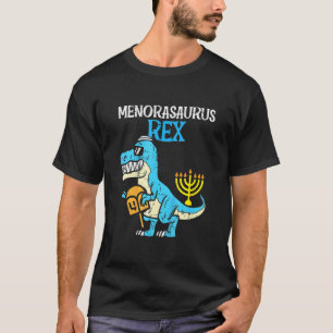 Kinder Menorasaurus Rex Jew Dino Trex Kleinkind Bo T-Shirt