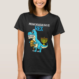 Kinder Menorasaurus Rex Jew Dino Trex Kleinkind Bo T-Shirt