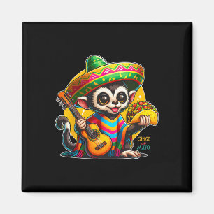 Kinder mexikanischer Affe mit Sombrero und Poncho  Magnet