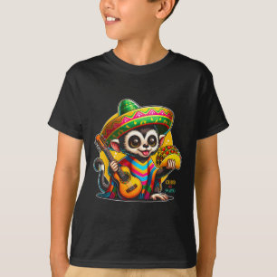 Kinder mexikanischer Affe mit Sombrero und Poncho  T-Shirt