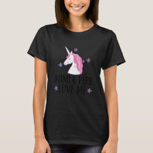 Kinder Mimi und Papa Liebe Me Enkelin Unicorn T-Shirt