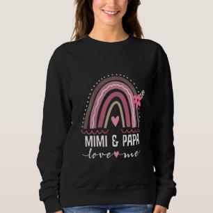 Kinder Mimi und Papa Liebe Me Enkeltochter Regenbo Sweatshirt
