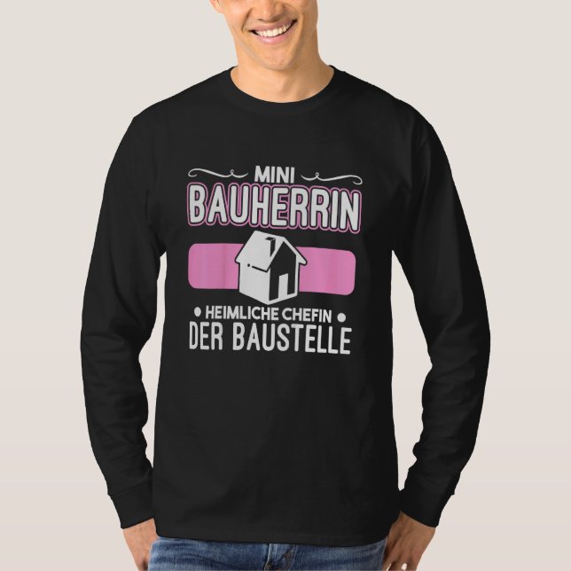 Kinder Mini Builder Secret Boss der Baustelle T-Shirt (Vorderseite)