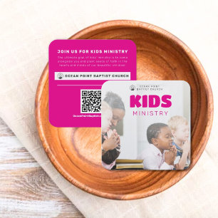 Kinder-Ministerium Kirche Einladen Calling Card Telefonnummerkarte