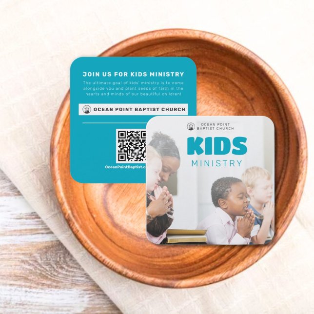 Kinder-Ministerium Kirche Einladen Calling Card Telefonnummerkarte (Kids Ministry Church Invite Calling Card)
