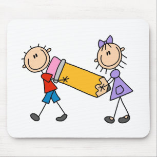 Kinder mit Bleistift Mousepad