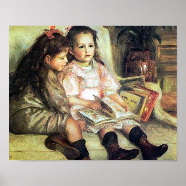 Kinder mit Büchern Renoir Print Poster (Vorne)