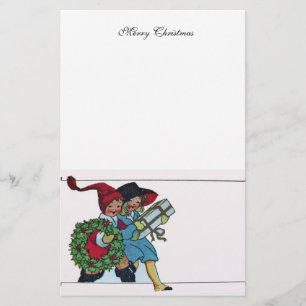 KINDER MIT CHRISTMAS GIFTS BRIEFPAPIER