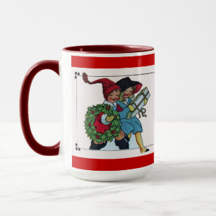 KINDER MIT CHRISTMAS GIFTS TASSE