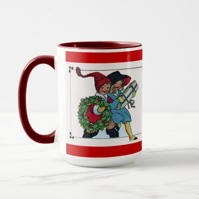 KINDER MIT CHRISTMAS GIFTS TASSE (Links)