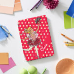 Kinder mit dem Namen Ballerina red polster dot iPad Pro Cover<br><div class="desc">Hellrotes Girl-Tänzer-Ballett-Cover. Derzeit liest Clara Dieses Original Grafik Ballerina Mädchen mit blonden Haar Kunst und entworfen ausschließlich von Sarah Trett für www.mylittleeden.com</div>