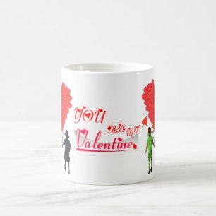 Kinder mit Händen und herzförmigen Ballons Kaffeetasse