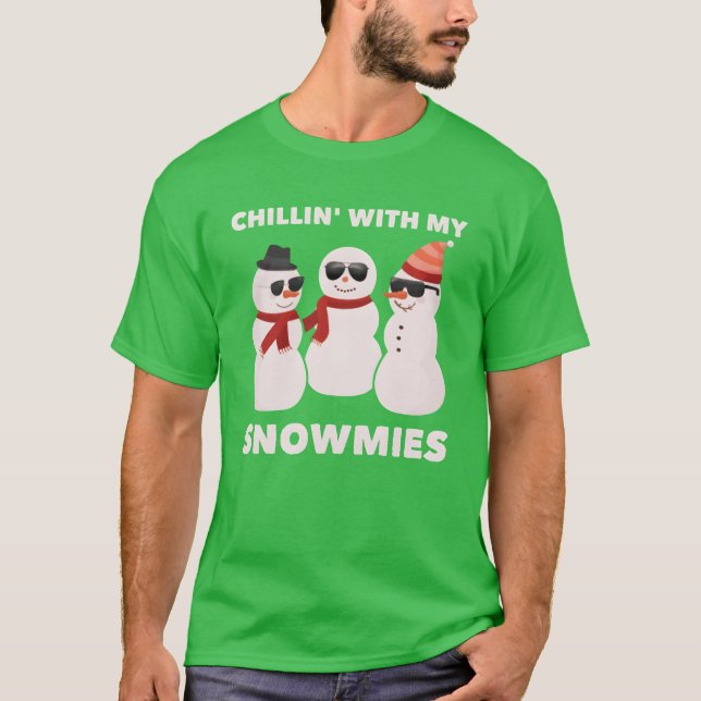 Kinder mit meinem Schneemann T-Shirt (Vorderseite)