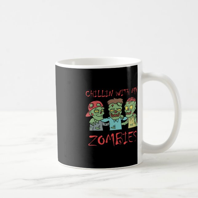 Kinder mit meinem Zombies Spaß Halloween Kaffeetasse (Rechts)