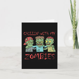 Kinder mit meinem Zombies Spaß Halloween Karte