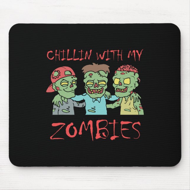 Kinder mit meinem Zombies Spaß Halloween Mousepad (Vorne)