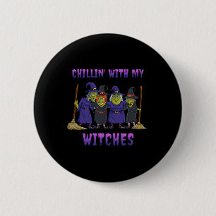 Kinder mit meinen Hexen Halloween Spaß Button