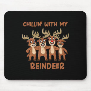 Kinder mit meinen Rentierjungen-Weihnachtsjungen M Mousepad