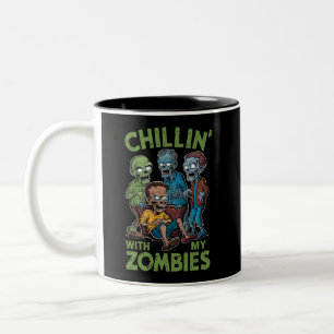 Kinder mit meinen Zombien Halloween Jungen Kinder  Zweifarbige Tasse