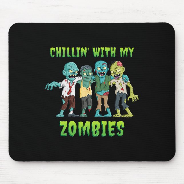 Kinder mit meinen Zombies Halloween Jungs Spaß Mousepad (Vorne)