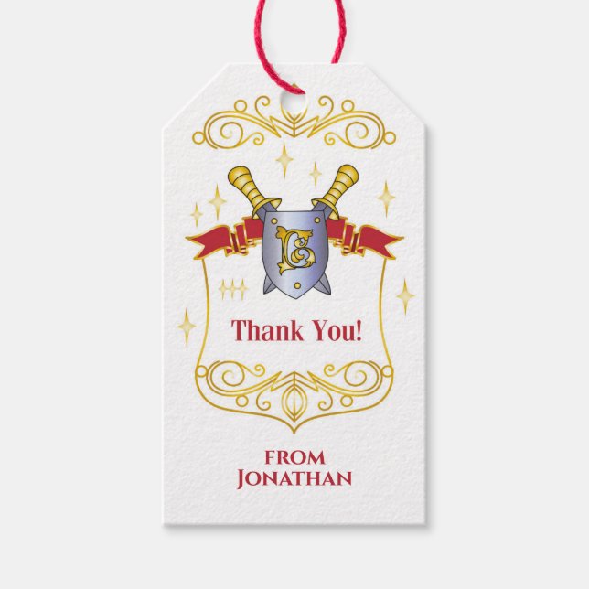 Kinder - mittelalterlicher Schild und Schlagwortma Geschenkanhänger (Vorderseite)