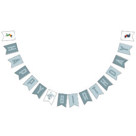 Kinder Moderne Blue Paintball Boys Geburtstag Wimpelkette