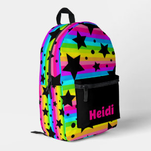 Kinder Moderne, hellrosa Regenbogenstars Bedruckter Rucksack