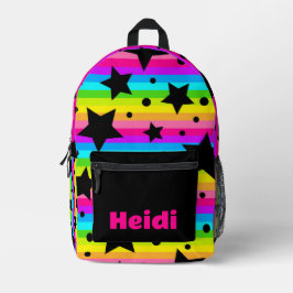 Kinder Moderne, hellrosa Regenbogenstars Bedruckter Rucksack