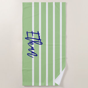 Kinder Moderne, Minimalistische, grüne und Marineb Strandtuch
