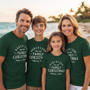 Kinder Moderne Rustikale Personalisierte Familienw T-Shirt