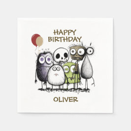 Kinder Monster Geburtstag Serviette