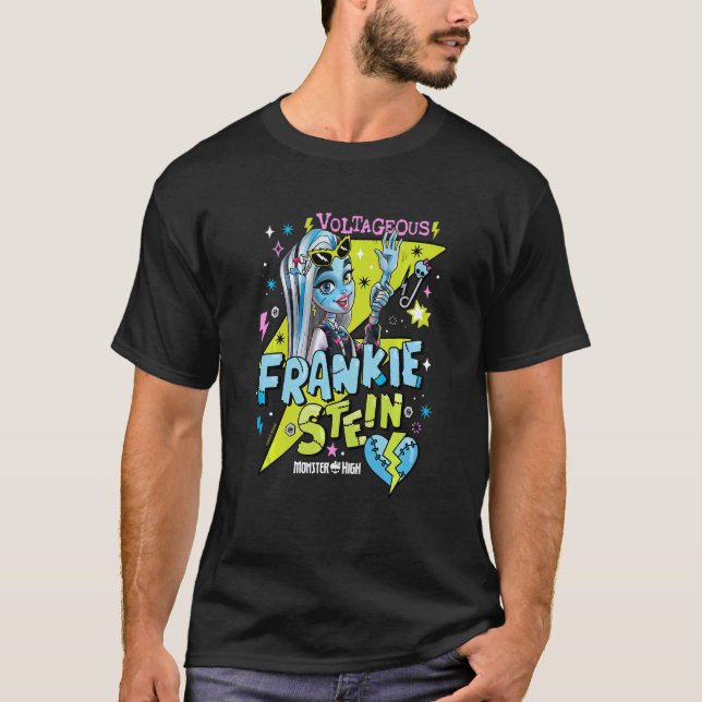 Kinder Monster HochFrankiestein schwungvoll T-Shirt (Vorderseite)