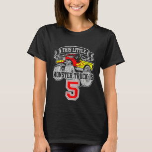 Kinder Monster Lkw 5. Geburtstag Dieses kleine Mon T-Shirt
