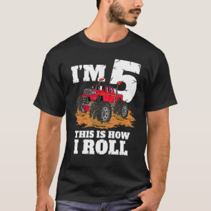 Kinder Monster Lkw 5. Geburtstag Junge 5 5 Jahre a T-Shirt