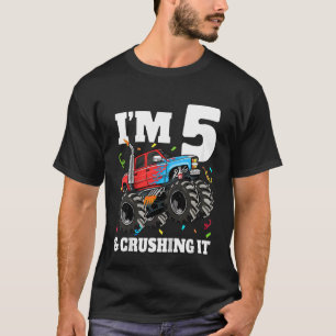 Kinder Monster Lkw 5. Geburtstag Junge 5 5 Jahre a T-Shirt