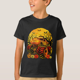 Kinder Monster LKW Halloween Kürbislaterne Boys T T-Shirt